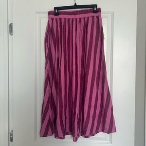 NWT Striped Linen Blend Skirt